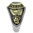 thumbnail image 6 of Men's Stainless Steel"United States Navy" Sapphire Ring - Two-Tone, 6 of 8