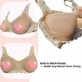 thumbnail image 4 of BIMEI Women’s Pocketed Mastectomy Bra with Lace | Sheer Pocket Bra for Breast Forms | Post-Surgery Prosthesis Bra | Wire-Free Support, Silicone Breast Form Holder,Beige,34B, 4 of 4