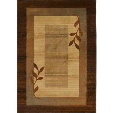 Home Dynamix Royalty Clover Contemporary Geometric Border Area Rug, Brown/Blue, 19.6"x31.5"