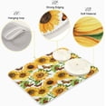 thumbnail image 4 of FREEAMG Vintage Sunflower Butterfly Dish Drying Mat for Kitchen Counter, Ultra Absorbent Reversible Microfiber Dishes Drying Rack Pad Heat-resistant Mats 18x24 Inch, 4 of 7