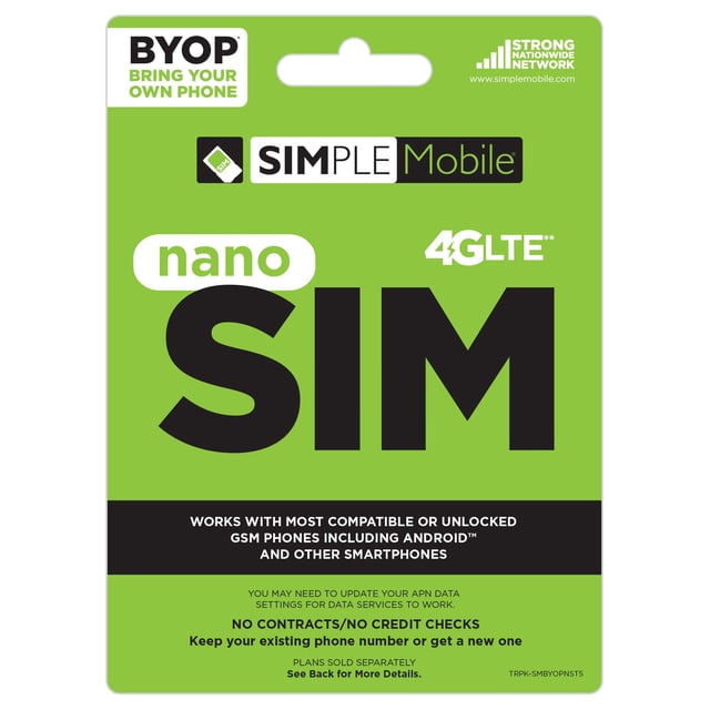 Tarjeta SIM Simple Mobile Nano SIM