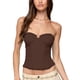 thumbnail image 4 of Women Bustier Corset Tops Strapless Lace Up Boned Mesh Bustier Tops Overbust Corset Top gray blue XL, 4 of 4