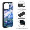 thumbnail image 2 of WIRESTER Shockproof Soft Rubber Cover Case for Apple iPhone 15 Pro Max 6.7" 2023 (NOT FIT Apple iPhone 15 Pro 6.1" 2023), Claude Monet Water Lilies, 2 of 5