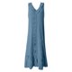 thumbnail image 4 of Vestido largo con cuello en V para mujer - Botones en la parte delantera, volantes - Sin mangas, corte A - Playa/fiesta - Tallas S-XXL, 4 of 4