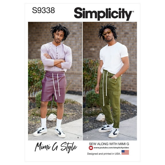 Simplicity Sewing Pattern 9338 Trousers, Shorts A (XS-S-M-L-XL)