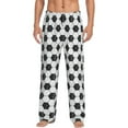 thumbnail image 1 of Daiia Soccer Print Men's Sleep Pant with Pockets and Drawstring,Pajama Pants-Large, 1 of 6