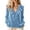 Light Blue, variant on ClodeEU Women V Neck Ruffle Trim Long Sleeve Velvet Blouse,Casual Elegant Loose Dressy Shirt Army Green,Women's Plus L