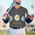 thumbnail image 6 of Balery Keep Life Simple Daisy Flower Baseball Jersey for Men Casual Button Down Shirts Short Sleeve Active Team Sports Uniform-4X-Large, 6 of 9