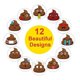 thumbnail image 3 of 26-27 Multifunctional Poop Stickers 500pcs/roll Fun Wrap Tags Halloween Xmas Supplies, 3 of 5