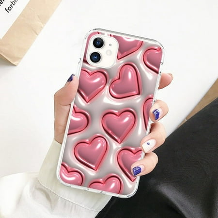 Cell Phone Case 3D Red Heart for Samsung for XiaoMi for Sony for Huawei for iPhone 15 Pro Max for iPhone 15/14/13/12/11/X/XR（Huawei P8 Lite）