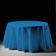 thumbnail image 3 of Mantel Para Mesa Redonda Medida 2.90 Diámetro Azul Turqueza, 3 of 5