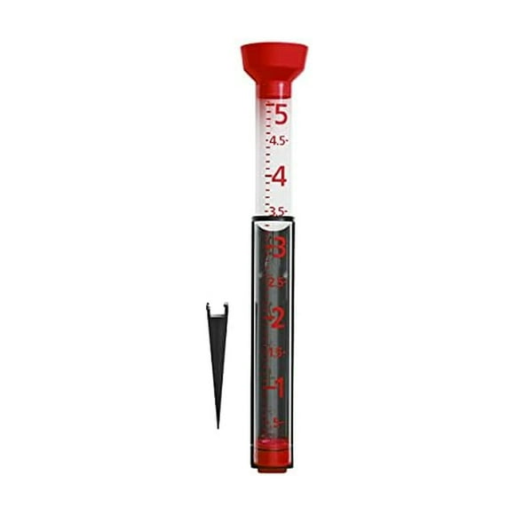Pluviómetro Taylor Jumbo Jr, 5 pulgadas de capacidad, rojo