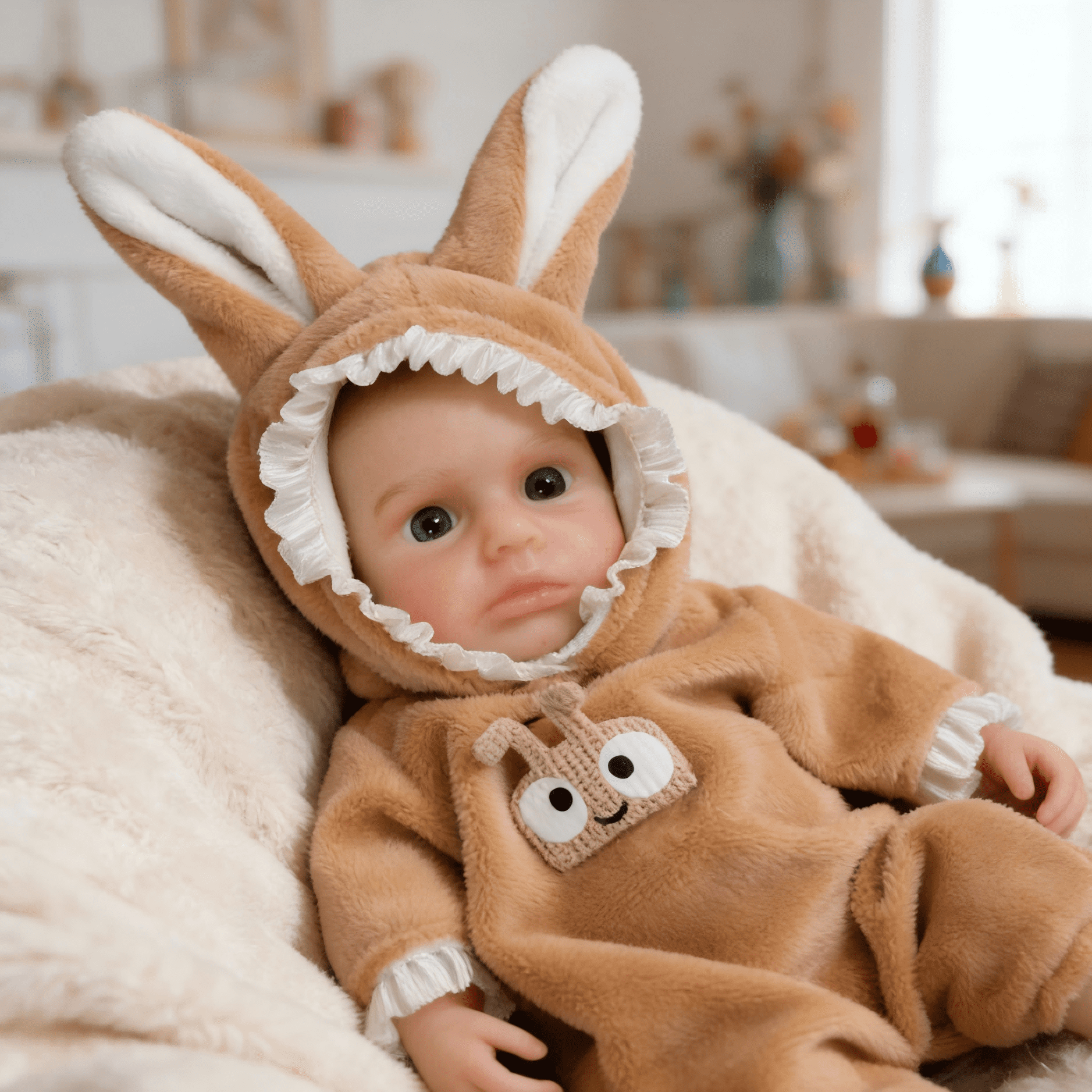 iCrade Finished Tiny 6" Realistic Reborn Baby Dolls Girl Elastic Soft Solid Silicone Mini Reborn Newborn Babies Full Body Flexible Lifelike Baby Dolls for Kids & Collectors