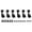 Black 6 Right, variant on Yihuala Guitar Tuners String Tuning Peg Tuning Pegs for Guitars Tunings Machines 6Piece Guitar Tuners Pegs Machine Heads Set