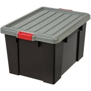70 Quart Heavy Duty Storage Tote, Black