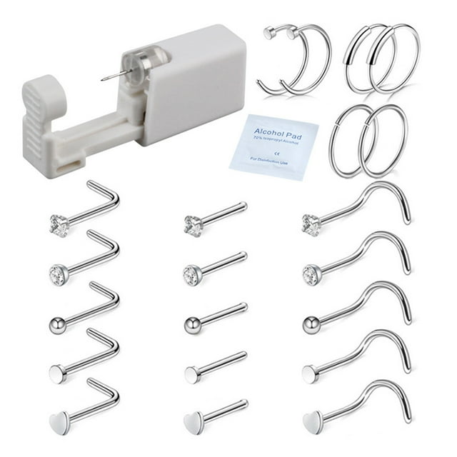 Nose Piercing Nailer Kit Disposable Safe Sterile Piercing Unit For Self