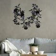 thumbnail image 4 of Vid negra artifici decoración de , negra colgante para decoraciones de pared para hogar, telón de Ratán Colco Guirnalda de flores, 4 of 8