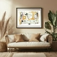 thumbnail image 3 of Resonance Series Number 4 - Mixed Media Abstract Modern Art Minimalist Geometric Pastel Surrealism Boho Black Framed Wall Art Print 20 x 30 inches, 3 of 4