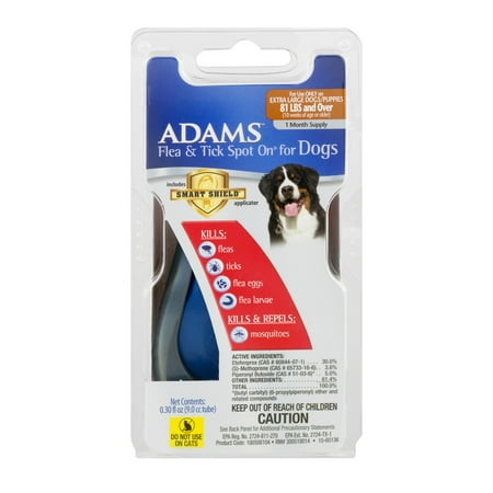 Adams Flea and Tick Spot On For Extra-Large Dogs with Applicator, 1 Month