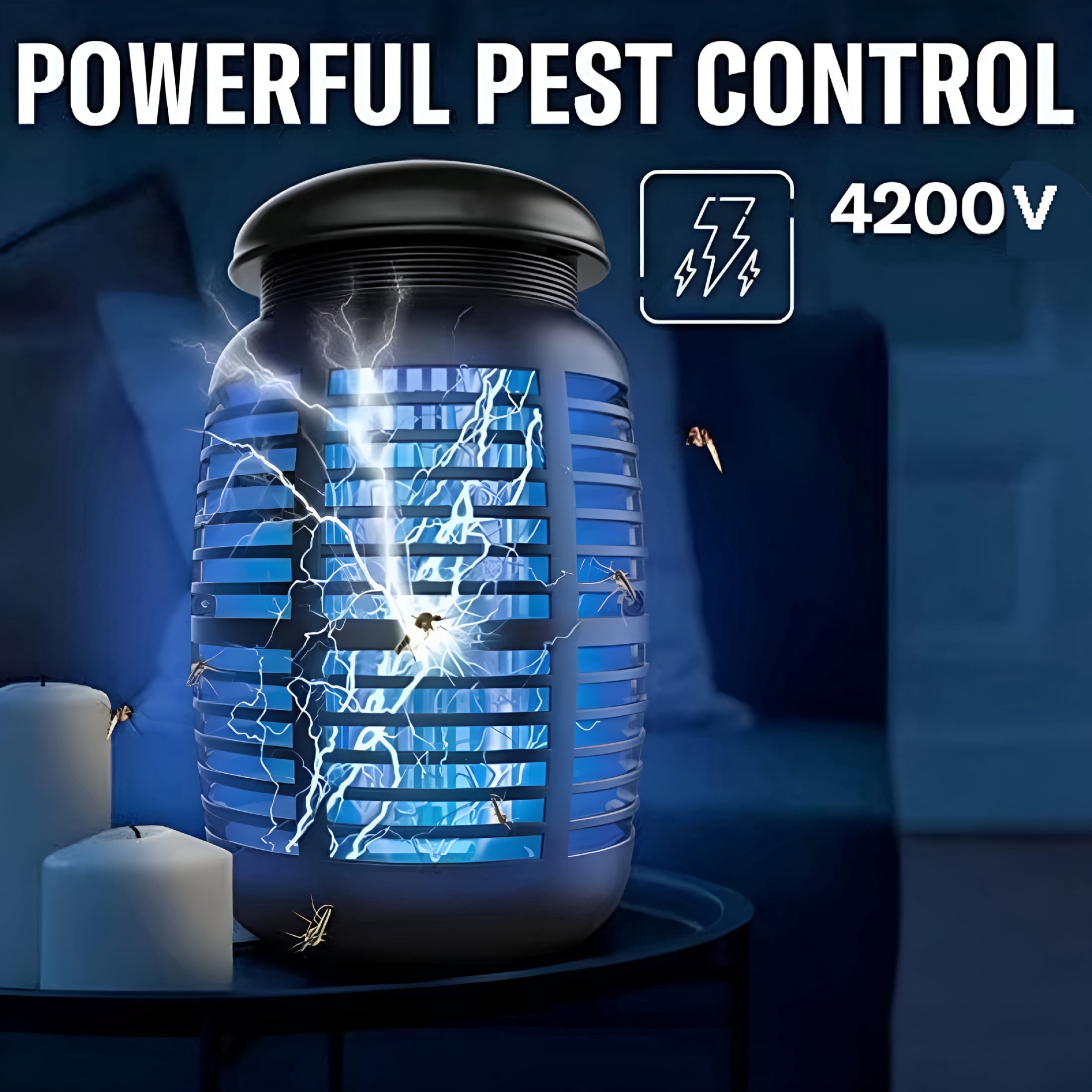 HIBIBUD 2026 New Bug Zapper,Mosquito Zapper Fly Zapper for Outdoor & Indoor,Fly Traps for Backyard Patio Mosquito Zapper Indoor for Backyard, Patio, Garden, Camping, Porch