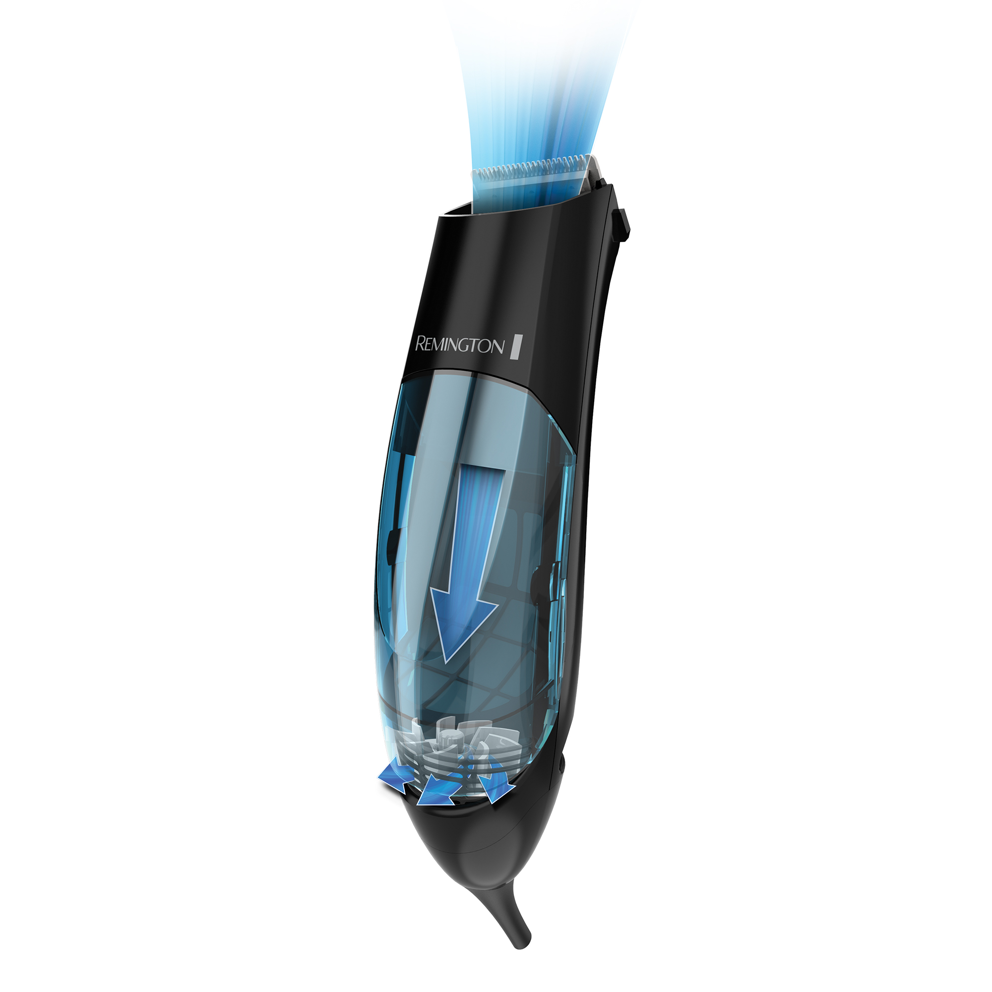 Remington Vacuum Trimmer And Hair Clipper 18 Piece Vacuum Haircut Kit Easy Cleanup Black Hkvac2000a Walmart Com Walmart Com