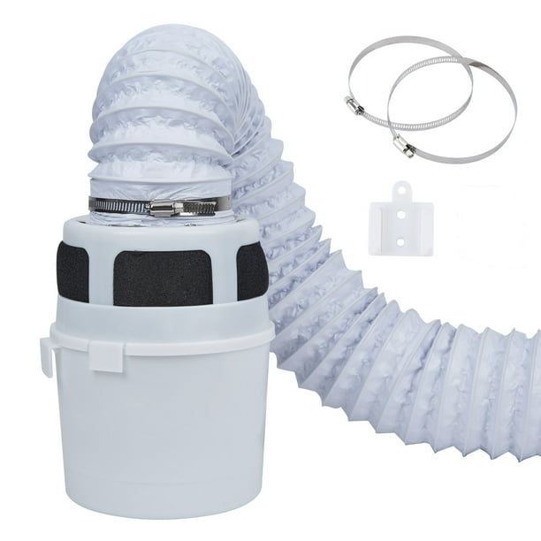 Indoor Dryer Vent Kit Lint Trap Bucket Dryer Vent with 4Inch by 5Feet