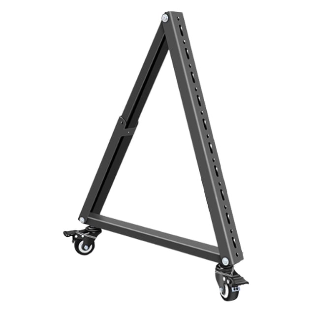 Soporte de TV móvil de baja altura con ángulo de visión ajustable de 40 degree a 70 degree, soporte triangular de metal para , carrito de suelo para