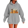 thumbnail image 2 of Maplenight Halloween Sweatshirt Hoodies for Women Pumpkin Graphic Long Sleeve Pullover Womens Tops with Pocket Loose Casual Hooded Sweatshirts, 2 of 5