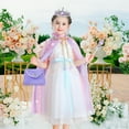thumbnail image 6 of Ayieyill Princess Dress up Clothes for Little Girl, 11Pcs Princess Cape with Crown, Princess Dresses for Girl 3-8 Birthday Gift, 6 of 7