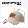 thumbnail image 2 of Baseball Cap Bent Eaves Design 6 Piece Cap Body Breathable Not Hot Plastic Cap Drag For Daily Travel Vacation Retro Groovy Flowers Pattern (8) Beige, 2 of 8