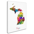 thumbnail image 3 of Trademark Fine Art Michael Tompsett Michigan Map Canvas Wall Art - 24x32, 3 of 4