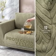 thumbnail image 3 of Juego de 3 Fundas Cubre Sala - Tejido Jacquard Elástico Fácil Lavado. Ideal para Proteger Tus Muebles - Protector de sillón - Sofa Cover (Marfil (Afelpado)), 3 of 7