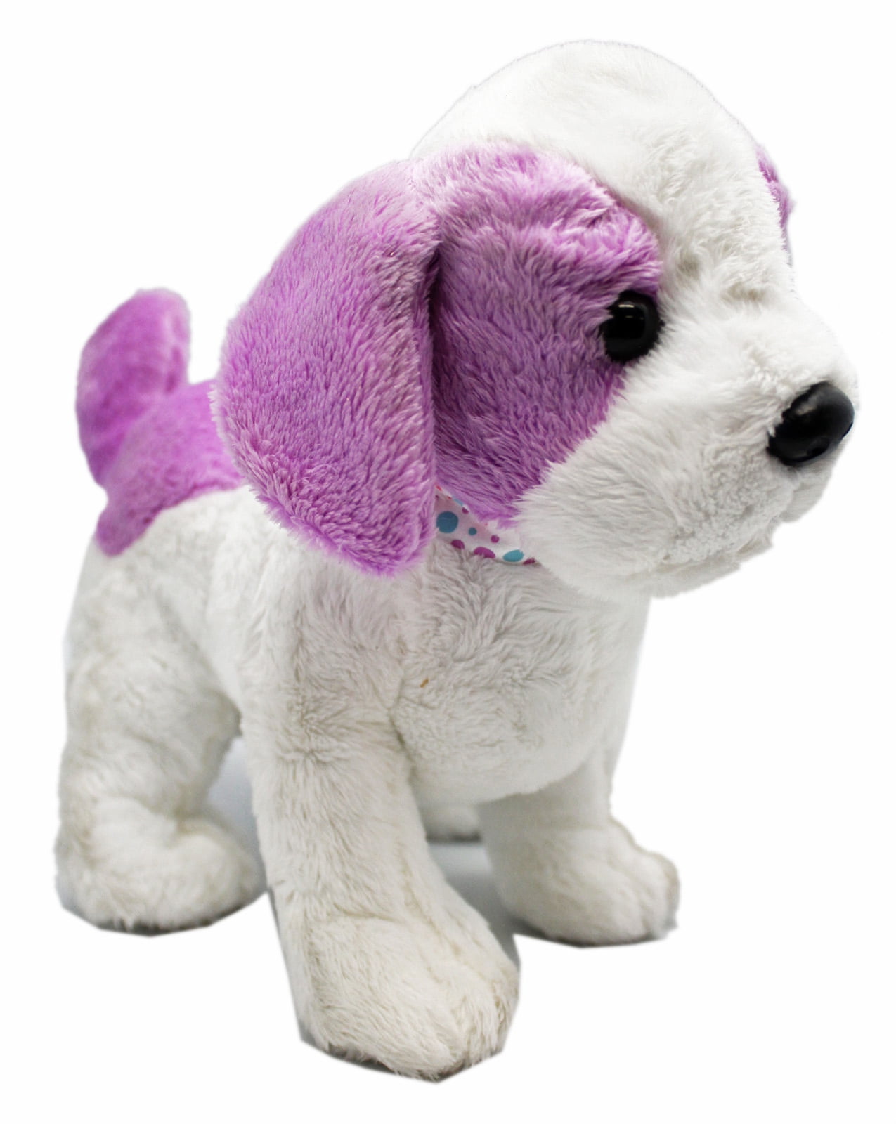 Pudding Pup White and Purple Puppy Plush Toy By Ganz