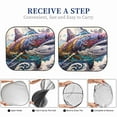 thumbnail image 6 of Salouo Psychedelic Shark Artwork Pattern Car Windshield Sun Shade Foldable | Front Windshield Shade for Sun, Heat and UV Rays | Interior Sun Protection-Medium, 6 of 6