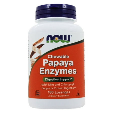 NOW Foods - enzyme de papaye à croquer - 180 Pastilles