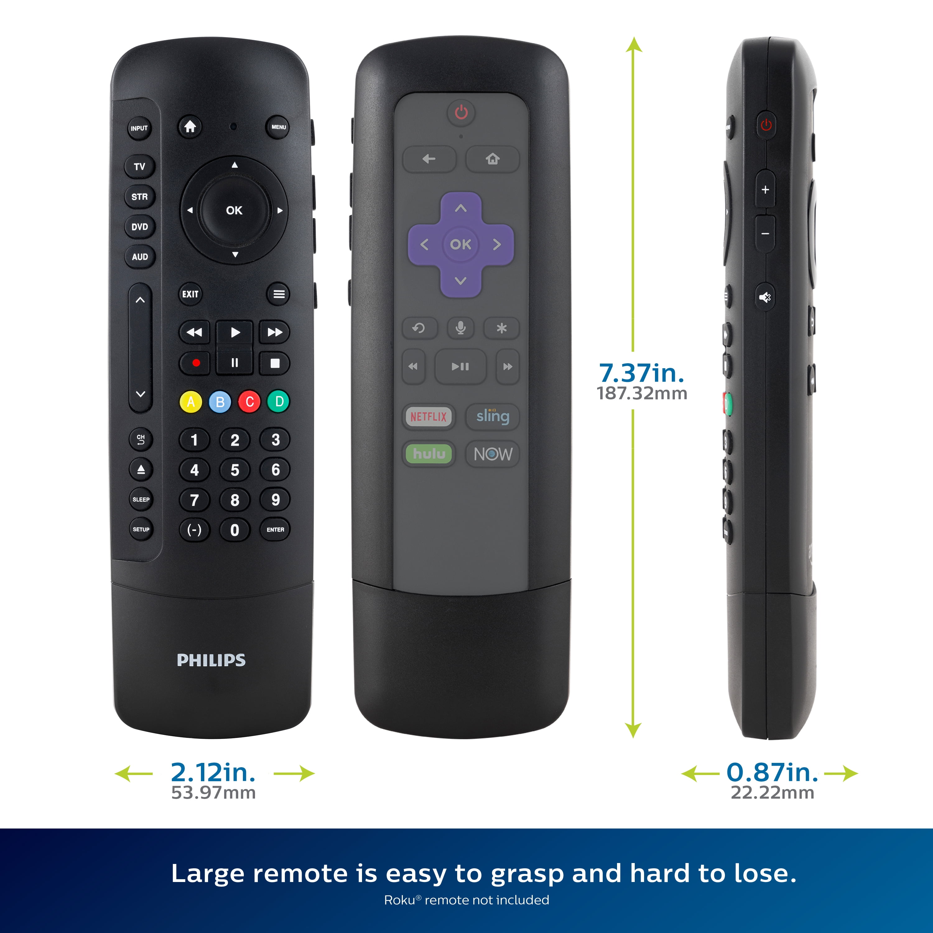 Philips 4-Device Universal TV Remote Control with Roku TV