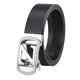thumbnail image 4 of Cinturón de piel de vaca de primera capa de alta calidad para hombres jóvenes Cinturón de cuero de negocios de moda con hebilla automática para hombres, 4 of 6