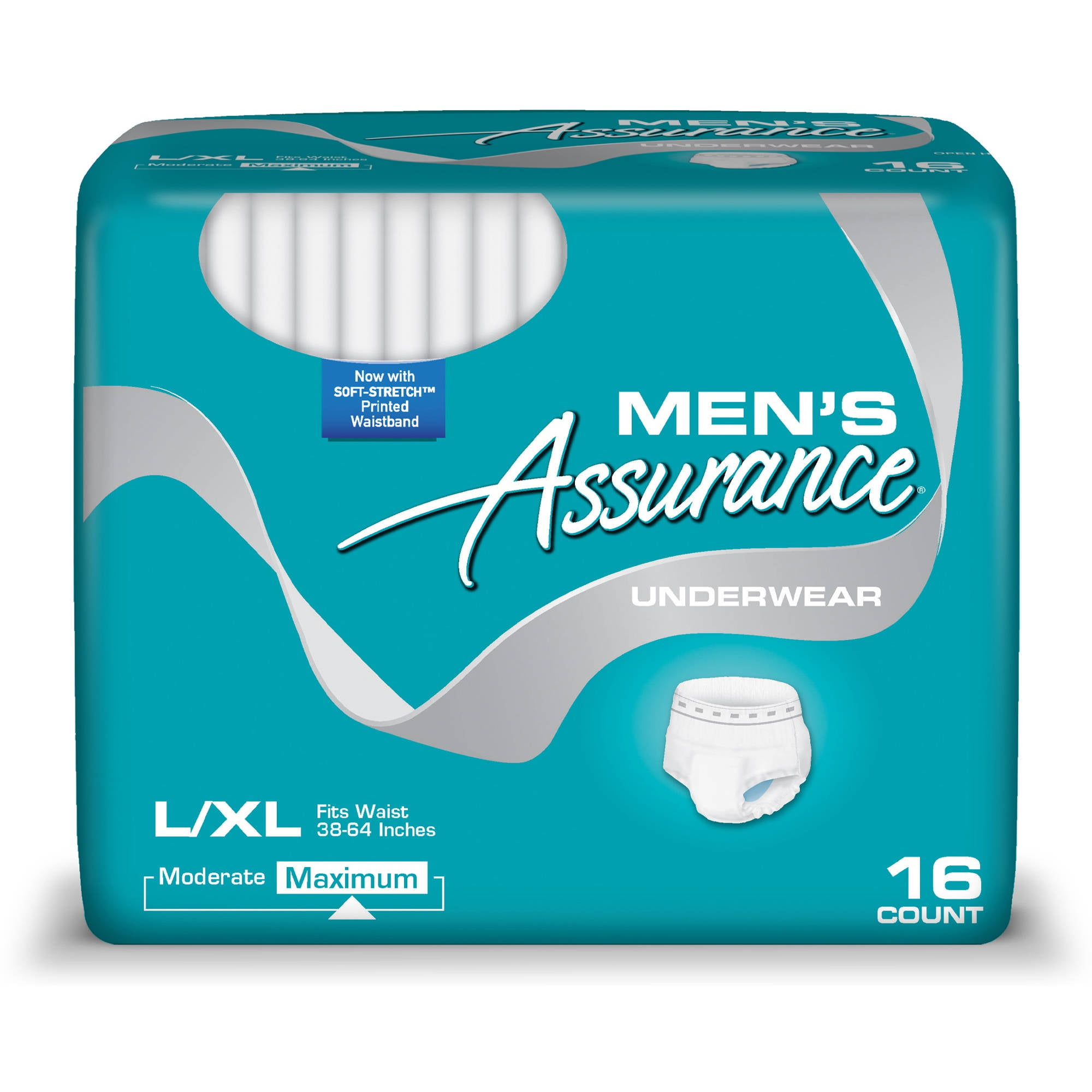 For Men Maximum Absorbency Large/X-Large Underwear, 16ct - Walmart.com ...