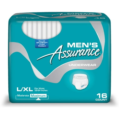 Assurance For Men Maximum Absorbency Large/X-Large Underwear, 16ct ...