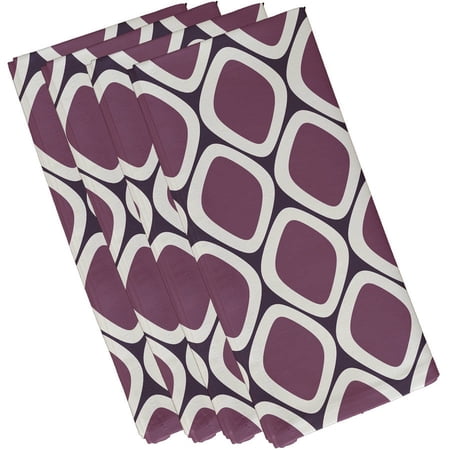 Simply Daisy 19  x 19  Sub-Line Geometric Print Napkins  Set of 4