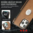 thumbnail image 6 of for iPhone 16 Pro Back Case, Classic Premium PU Leather Drop Protective Ultra Slim Shockproof Anti-Scratch Anti-scratch Phone Case Hard Back Cover for iPhone 16 Pro, Brown, 6 of 7