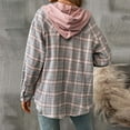 thumbnail image 6 of Aloohaidyvio Plaid Flannel Shirts for Women,Plaid Long Sleeve Flannel Shirts for Women Loose Fit Boyfriend Button Down Shirt Casual Flannel Blouse Tops, 6 of 6