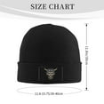 thumbnail image 3 of XMXT Winter Casual Beanie Hats for Men Women, Motorcycle Bullhorn Skull Unisex Adult Cap Warm Daily Knit Hat Skull Caps, Black, 3 of 9