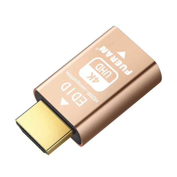 Emulador EDID de paso HDMI FUERAN para usar con divisores de video, interruptores y extensores (sin cabeza) 3840x2160 a 60 h. Atención: (NO es compatible con la conexión de cable adaptador Dp a HDMI)