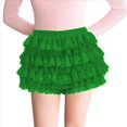 thumbnail image 3 of Pantalones Bombachos de Encaje Multicapa Y2K para Mujer, Pantalones Cortos con Volantes, Pantalones Cortos de Calabaza, Enaguas Dulces con Cintura Elástica. Verde M, 3 of 7