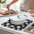 thumbnail image 2 of Pioneer Flower Floral Print Pattern Kitchen Dish Drying Mat 1 Pack, Ultra Absorbent Microfiber Drainer Mat, 16"x18", 2 of 6