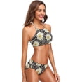 thumbnail image 6 of Dreamtimes Daisy Flowers White Dots Swimsuits Padded Bikini Sets Sexy Swimwear for Women, Small, 6 of 7