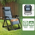 thumbnail image 6 of MOPHOTO 2 Pack Zero Gravity Chair Support 440lbs for Backyard Beach, Foldable Reclining Lounge Chair with Headrest & Cup Holder for Indoor Outdoor, Patio Recliner Folding Reclining Chair, 6 of 9