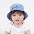 thumbnail image 4 of ROHUUQUE Kids Bucket Hats UV Protection Thin Breathable Cute Pattern Hat for Toddler Summer Outdoor Blue, 4 of 9