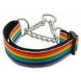 thumbnail image 2 of Mirage Rainbow Striped Dog Collar Martingale Rainbow Stripes Lg, 2 of 2